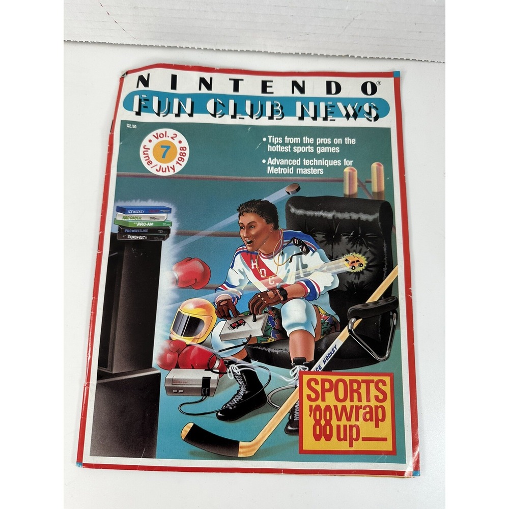Nintendo Fun Club News June July 1988 Vol 2 No 7 Metroid Sports Power Magazine